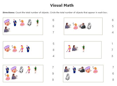 Visual Math Worksheets Maker Sample | Free Worksheets Samples