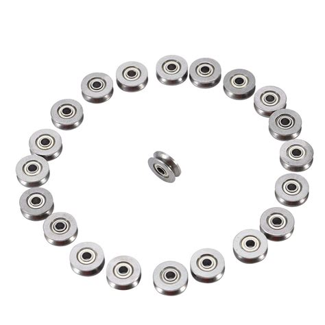 20Pcs 3x12x4mm V623ZZ V Groove Ball Bearing, Small Pulley, Pulleys for ...