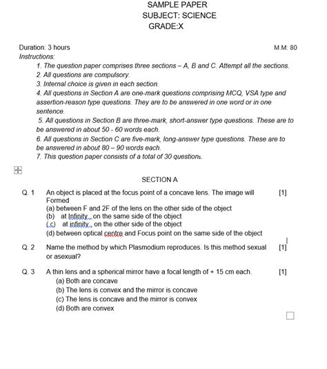 CBSE Class 10 Science sample paper: Practice to score 100/100 in your ...
