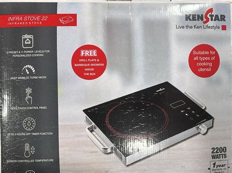 Infra Stove 22 Infrared Electric Cooktop, 2200 Watts | 3 Preset & 11 ...