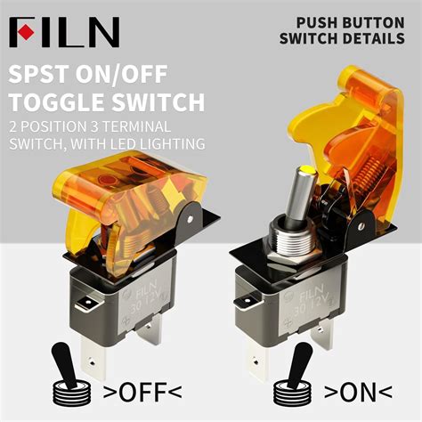 FILN/3Pcs Rocker Toggle Switch 12V 20A Heavy Duty India | Ubuy