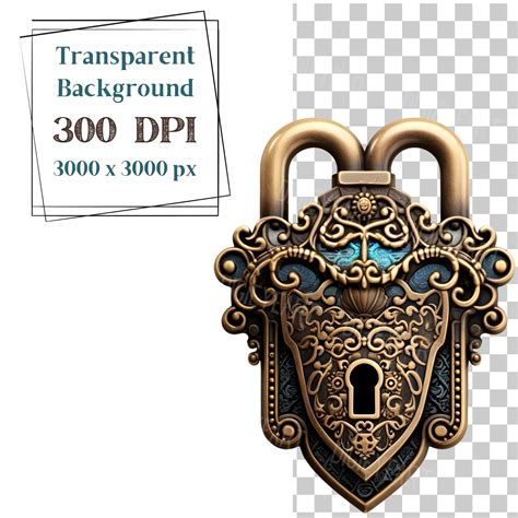 Vintage Lock Clipart Gothic Locks Clip Art Retro Lock - Etsy