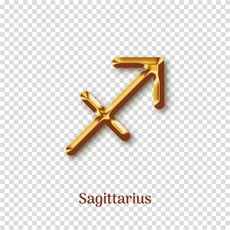 Schütze goldenes Tierkreiszeichen mit isoliertem Schatten auf ...