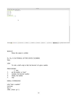 Nos. 1-10 Linux Shell Script Lab 2025 的图像结果