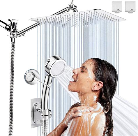 Regaderas para Baño,Combo de 10'' Regadera Cuadrada Alta Presion y 9 ...