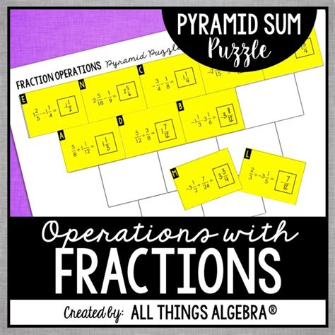 Image result for Math Pyramids Fractions
