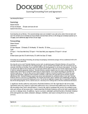 Fillable Online Scanning/Forwarding Form and Agreement Scanning ...