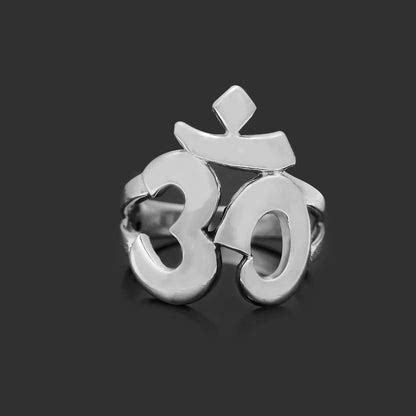 925 Solid Sterling Silver OM Religion Ring - Great Gift For – Gemsrush