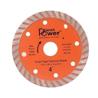 Planet Power Turbo Type 4 inch Diamond Saw Blade for moulding and ...