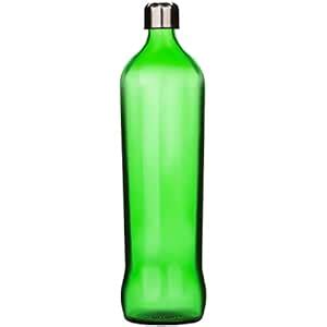 SAND DUNE Set of 1, 750 ml Each Green Glass water bottle, with Leak ...