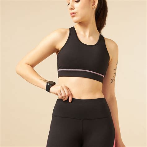 Black Train-in Medium Support Sports Bra – Curefit Healthcare Pvt Ltd