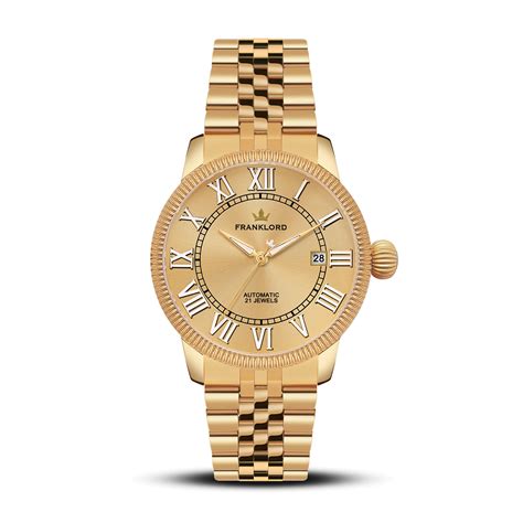 Franklord Majestic Aura 2.0 - Gold in Gold | Luxury Automatic Watch ...