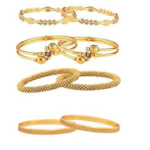 Buy Zeneme Designer Gold Plated Jewellery Bangles for Women & Girls ...