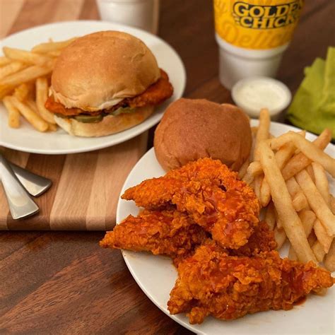 Golden Chick menu in Houston, Texas, USA