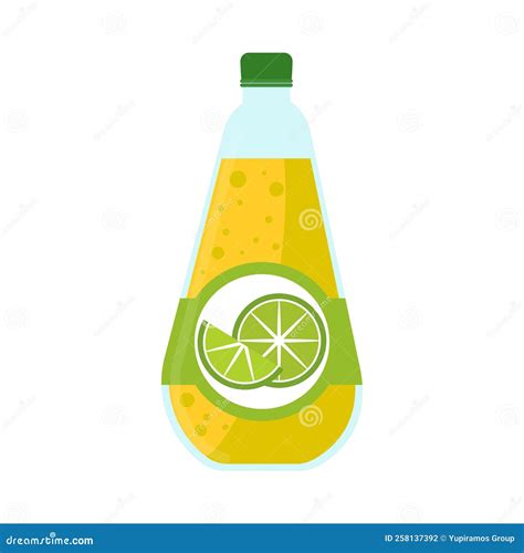 Lemon Juice Bottle Beverage Stock Vector - Illustration of isolated ...