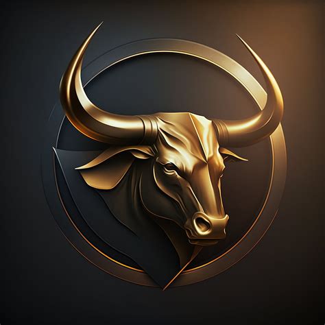 Photo - Golden Bull Logo | Bull artwork, Bull logo, Taurus art