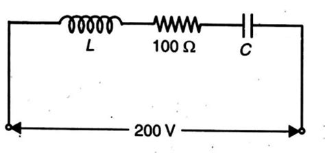An L C R series circuit with 100 Ω resistance is connected to an AC ...