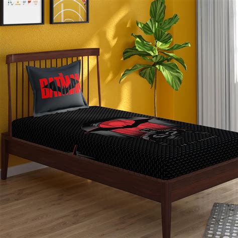 Buy PORTICO License Multicolour Batman Printed Cotton Single Bedsheet ...