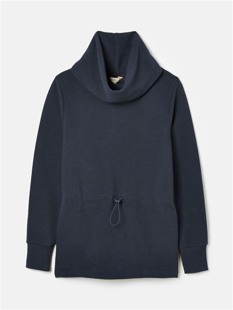 Willow Navy Cowl Neck Sweatshirt | Joules