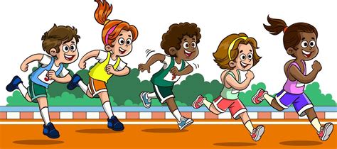 vector illustration of kids running race 30920824 Vector Art at Vecteezy