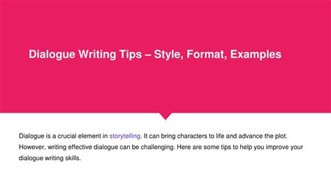 Image result for Dialogue Format Example