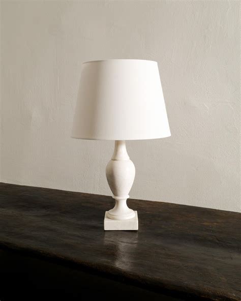 Mid Century Sculptural Table Desk Lamp in Solid White Marble Produced ...