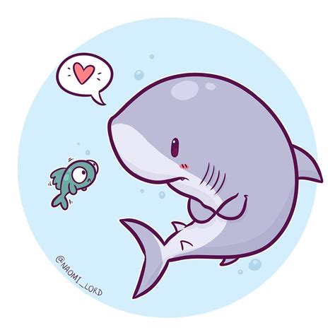 Kawaii Shark Drawing