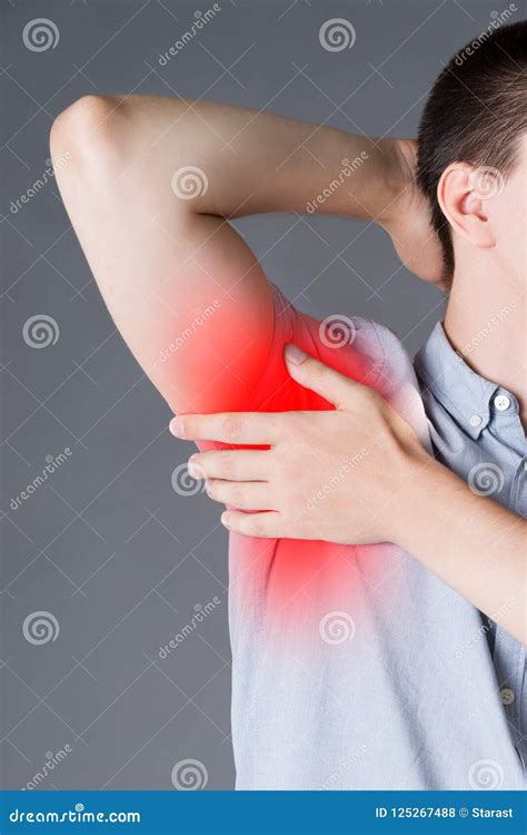 Man Suffering from Pain in Armpit Stock Photo - Image of dermatology, chronic: 125267488