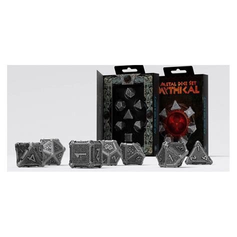 Tabletop Gaming Dice For D&D Q-Workshop Dwarven Metal 7-Dice Polyhedral ...