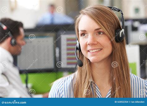 Female Customer Services Agent in Call Centre Stock Photo - Image of ...