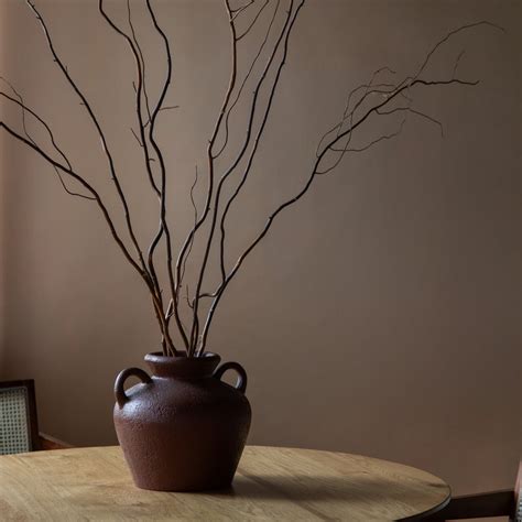Terra Flower Vase – Sculptural Brown Accent | Popyuli