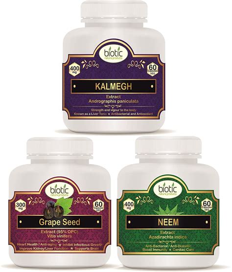 Buy Veena Biotic Grape Seed s, Neem Extract s and Andrographis ...