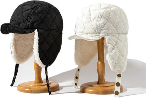 Buy CLAPE Aviator Trapper Hat Russian Bomber Trooper Hats with Visor ...