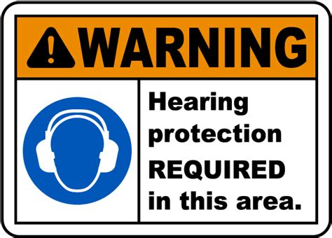 Image result for Hearing Protection Safety Signs
