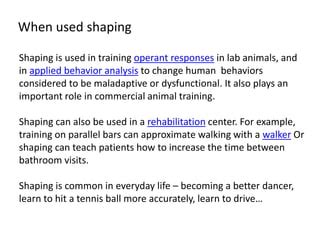 Image result for Shaping Behavior Examples