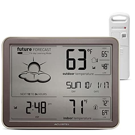 AcuRite 75077 Wireless Weather Forecaster with Remote Sensor and Atomi ...