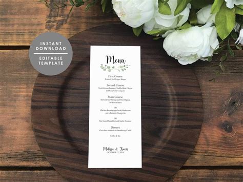 Image result for Wedding Reception Menu Examples