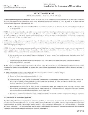 Form Eoir 40 - Fill and Sign Printable Template Online