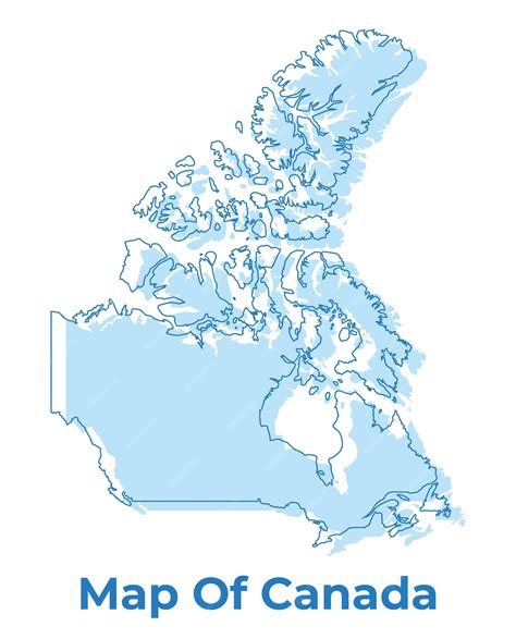 Premium Vector | Canada simple outline map vector illustration