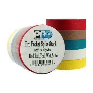 Pro Tapes ProGaff Pocket Spike Tape Lasso - 5,4m x 12mm - 5 Farben-Mi ...