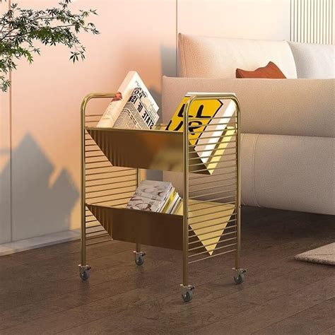 Bookcase Creative Small Bookshelf Movable Metal | Ubuy India