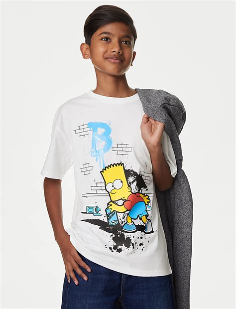 Buy Pure Cotton The Simpsons™ T-Shirt (6-16 Yrs) at Marks & Spencer