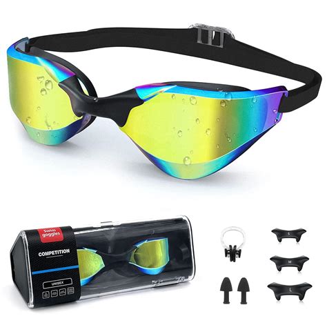 Swimming Goggles for Men & Women with Detachable Silicon Nose Bridge ...