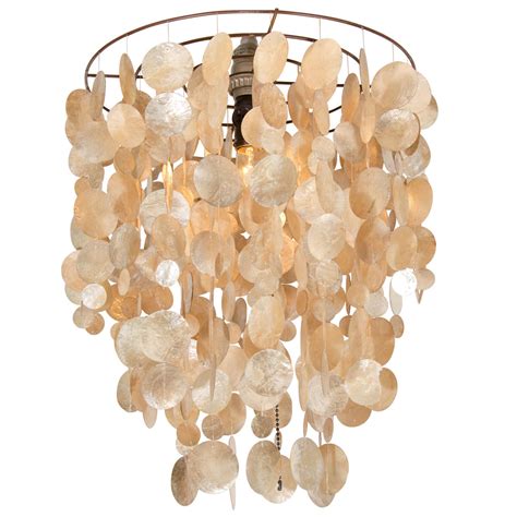 20th Century Capiz Shell Chandelier at 1stDibs