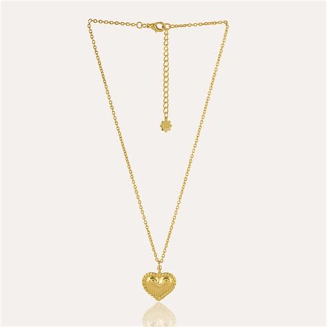 TFC 24K Heartfelt Gold Plated Pendant Necklace for Women
