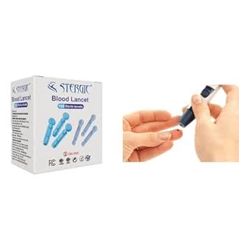 STERGIC Blood Lancets for Glucose Testing with Ultra-Thin Needle ...