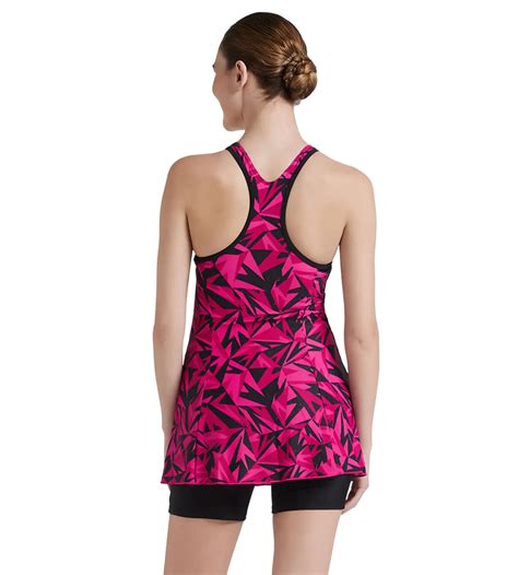 Buy Speedo Hyperboom All Over Printed Racerback Swimdress With Boyleg ...