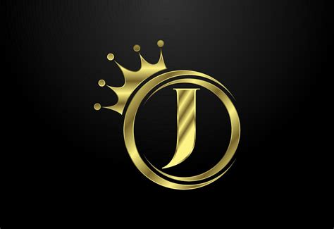 English alphabet J with a crown. Royal, King, queen luxury symbol. Font emblem. Vector ...