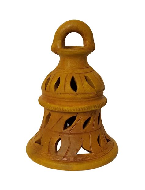Buy NAVIRA HANDICRAFT Bell Shape Clay Lamp Shade – Terracotta Lamp ...