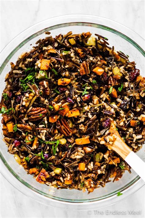 Wild Rice Stuffing with Cranberries, Pecans, and Sweet Potatoes